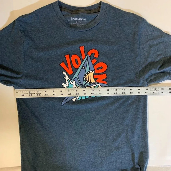 Volcom Boys Geometric Shark Bite Crew Neck Short Sleeve Shirt Size XL - Picture 8 of 10